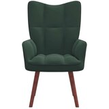  Stol za sproščanje temno zelen žamet, (20957967) | Shoptok.si