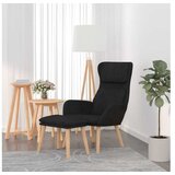  Stolica za opuštanje s osloncem za noge crna baršunasta | shoptok.hr