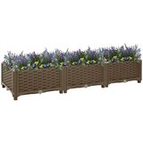 vidaXL povi&scaron;ena gredica 120 x 40 x 23 cm od polipropilena cijene
