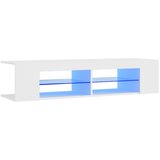 Maison Chic TV omarica - TV stojalo - Televizijska omarica z LED lučkami bela 135x39x30 cm, (21699187) Cene