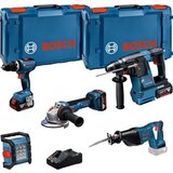 Bosch set alata GSB 18V-65 + GBH 18V-26 + GWS 18V-11 + GSA 18V-LI + GLI 18V-1200 C + 3x5.0Ah baterija + GAL brzi punjač | ePonuda.com