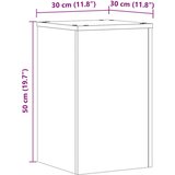  Stalci za biljke 2 kom boja artisian hrasta 30x30x50 cm drveni | shoptok.hr