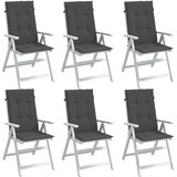 Jastuci za stolice 6 kom prošarano antracit 120x50x4cm tkanina | shoptok.hr
