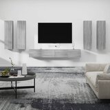 vidaXL Komplet TV omaric 6-delni siva sonoma inženirski les Cene