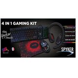 Spyker Gaming Kit 4-in-1-LED-osvetljena tipkovnica, čelada z mikro, miško, miško preprogo, (20510667) Cene