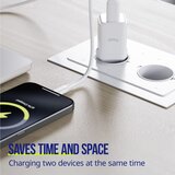 ALLITY zidni polnilec GaN PD QC ATC-01-30WAC 1x USB-C 1x USB-A 30W bela Slike
