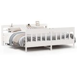 vidaXL Okvir kreveta bez madraca bijeli 200x200 cm od masivne borovine | shoptok.hr