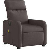 vidaXL Električni masažni naslanjač temno rjavo blago | Shoptok.si