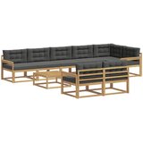  Set vanjskih sofa 9 kom. Bijela i antracit Poliester | shoptok.hr
