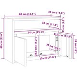  Komoda 80 x 30 x 60 cm od masivne tikovine | Eponuda.ba