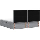 LED krevet za pohranu s madracem Svjetlosiva 200 x 200 cm - Svjetlosiva 200 x 200 cm Dizajn linija | shoptok.hr