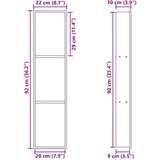 vidaXL ničica za tuš crna 90 x 20 x 9.5 cm nehrđajući čelik | shoptok.hr