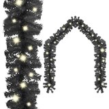 vidaXL Božićna girlanda s LED svjetlima 10 m crna Cijene
