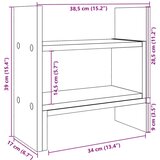  Organizator za pisalno mizo dim. hrast 38,5x17x39 cm inž. les, (21413935) | Shoptok.si