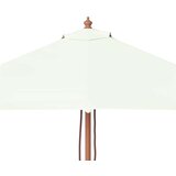  suncobran s drvenim stupom 150 x 200 cm boja pijeska | Eponuda.com