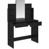  Toaletni stol s ogledalom s policom Crni hrast 96 x 39 x 142 cm | Eponuda.com