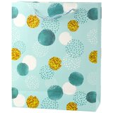  Poklon vrećica s točkastim uzorkom, zlatna pastelna, 32 × 26 × 10 cm | shoptok.hr
