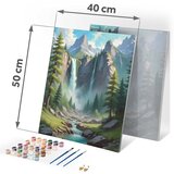 Massido platno s temeljnom bojom i uzorkom na okviriću 40x50 cm Alpski planinski krajolik | shoptok.hr
