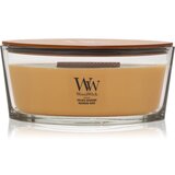 WoodWick Golden Bourbon dišeča sveča z lesenim stenjem (hearthwick) 453.6 g Cene