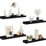 Zidne police 4 kom crne 40 x 9 x 3 cm | Eponuda.com