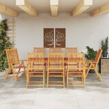 vidaXL Vrtni jedilni set Komplet 4 Naravni les Trden akacijev les Velik | Shoptok.si