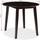  Blagovaonski Stol Okrugli MDF Smeđi | shoptok.hr