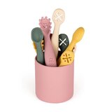 Petite&Mars Silikonske žlice za učenje 3 kosi 6 m+ Take&Match, Misty Green | Shoptok.si