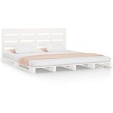  Posteljni okvir bel 180x200 cm trdna borovina 6FT | Shoptok.si