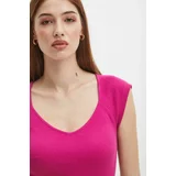 Medicine Bombažna kratka majica ženska, vijolična barva