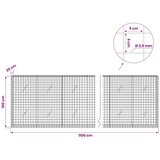  Gabion s žicom debljine 3 5 mm i mrežom 5x5 cm 1100x20x100 cm - 20 cm 100 cm 1100 cm | shoptok.hr