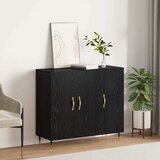 vidaXL s pohranom s vratima Crna 90 x 34 x 80 cm Konstruirano drvo Cijene