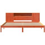 Krevet s regalom za knjige bez madraca 200x200 cm od borovine | shoptok.hr