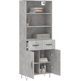  Visoka komoda siva betona 69,5x34x180 cm od konstruiranog drva Slike