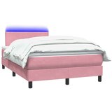  Box spring postelja z vzmetnico roza 120x210 cm žamet, (21792557) | Shoptok.si