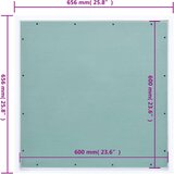  Pristupna ploča s aluminijskim okvirom i knaufom 600 x 600 mm | shoptok.hr