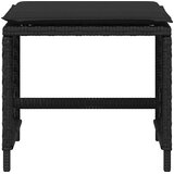  Vrtni stolci s jastucima 4 kom crni 41x41x36 cm od poliratana | shoptok.hr