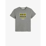 Koton T-Shirt Motto Printed Short Sleeve Crew Neck