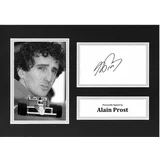  Alain Prost Signed A4 Photo Display Formula One F1 Autograph Memorabilia