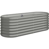  Povišena vrtna gredica od čelika 114 x 40 x 36 cm sivi | shoptok.hr