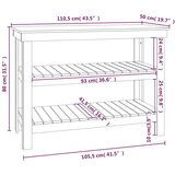  Radni stol crni 110 5 x 50 x 80 cm od masivne borovine | shoptok.hr