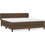  Box spring postelja z vzmetnico temno rjava 180x200 cm blago, (20902365) | Shoptok.si