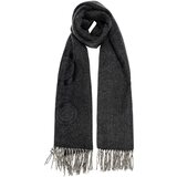 Liu Jo Šali & Rute STOLA OVAL MONOGRAM EMBOSSED 2F5023 T0300 Črna | Shoptok.si