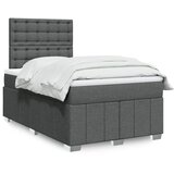  Krevet box spring s madracem tamnosivi 120 x 190 cm tkanina | shoptok.hr