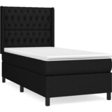 Maison Chic Box spring postelja - Vzmetna postelja z vzmetnico črn 90x190 cm blago SL19723, (21880204) Cene