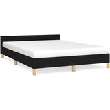 The Living Store Posteljni okvir brez vzmetnice črn 140x190 cm blago - Posteljni Okvir Z Vzglavjem, (21525231) | Shoptok.si