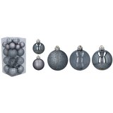Molarem Home Set od 27 kuglica za božićno drvce – 4 / 6 cm, siva | shoptok.hr