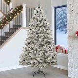  Umjetno božićno drvce Zelena i bijela 270 cm PVC i metal | Eponuda.com