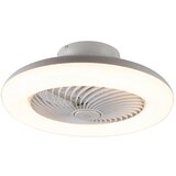 QAZQA Dizajn stropnega ventilatorja v beli barvi z LED zatemnitvijo - Clima Cene
