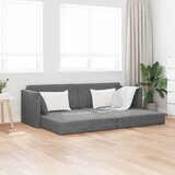  Podni kauč na razvlačenje Tamno siva 213 x 70 x 77 cm Baršun | shoptok.hr