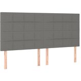 Maison Chic Posteljno vzglavje - Vzglavna omarica 4 kosa temno sivo 100x5x78/88 cm blago, (22078420) | Shoptok.si